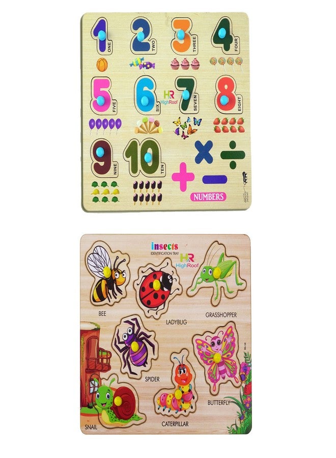 HIGHROOF® Kids Fort Pre Nursery Educational Jigsaw Puzzles for Adults Kids Learning Toys Kit Board Game 2 pcs Set of Numbers & Caterpillar Educational Toy - Image 1